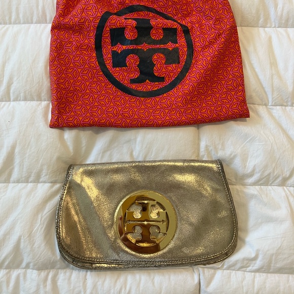 Tory Burch gold clutch - Picture 2 of 3